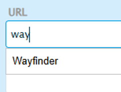 Search for an internal page