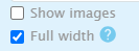 Select 'full width'