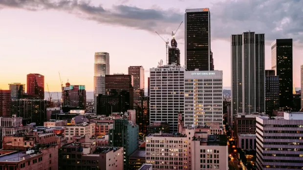 Financial district buildings